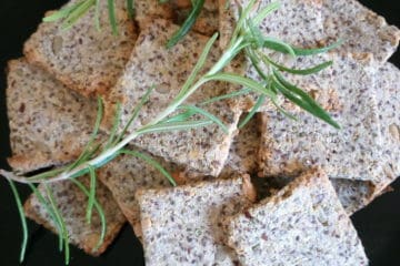 low carb keto rosemary crackers