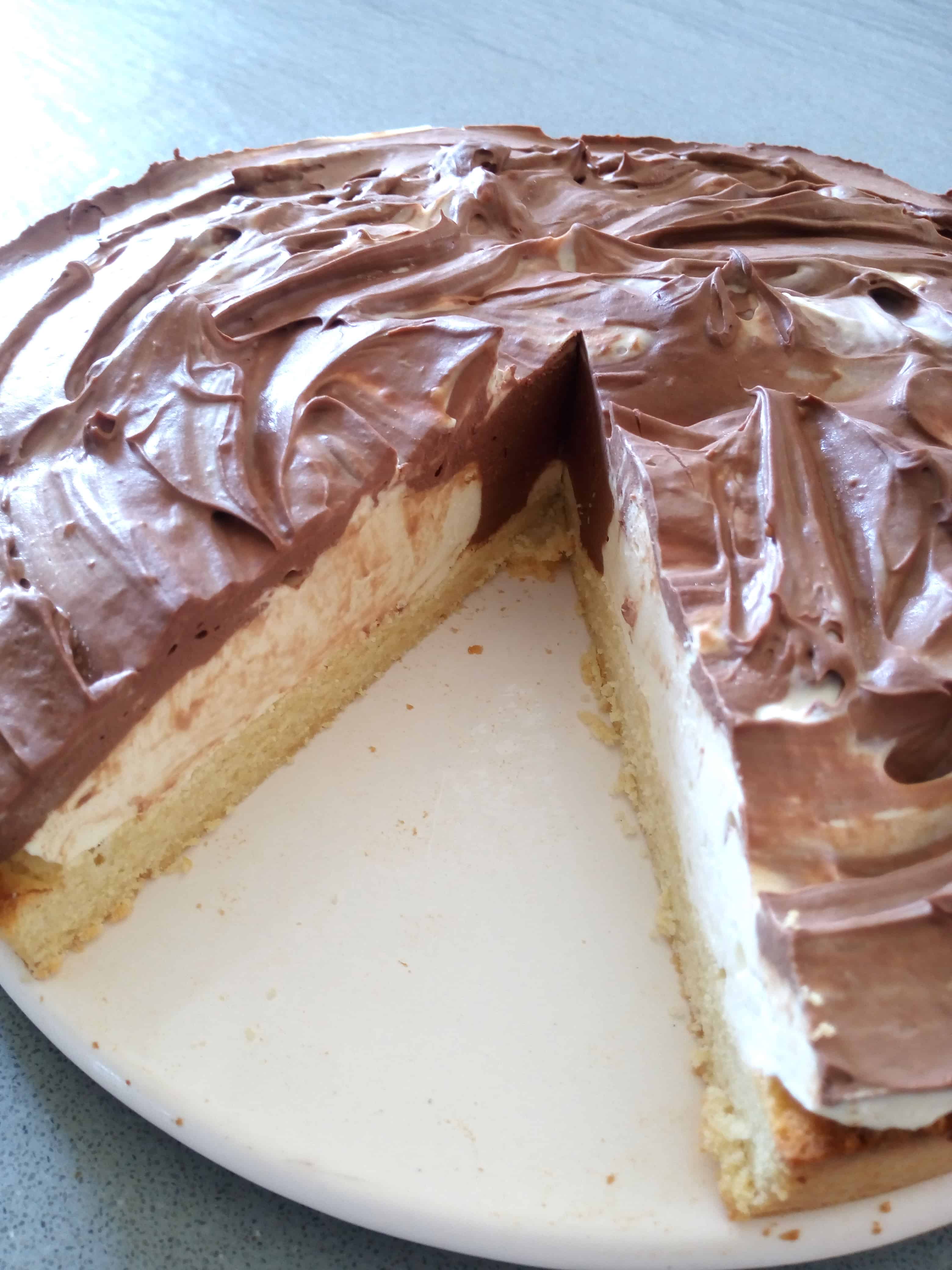 Sugar Free Chocolate Vanilla Cheesecake