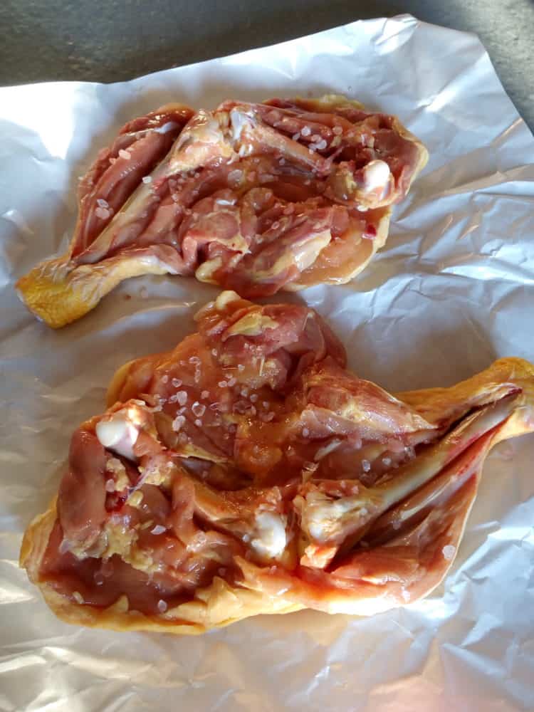 Low carb barbequed chicken with peperonata