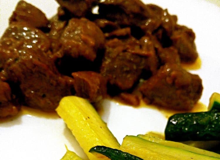 low carb braised lamb with butter courgettes