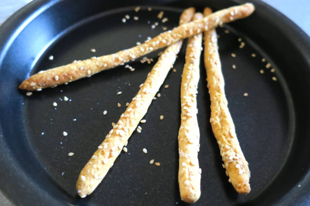 easy keto low carb sesame breadsticks