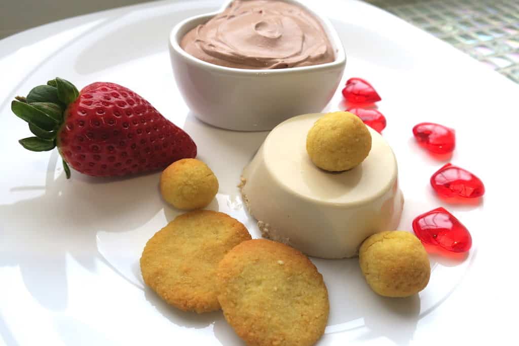 Keto Love Trio: Coffee Panna Cotta, Almond Bon-Bons, Chocolate Mousse
