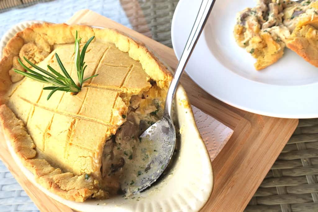 keto low carb chicken & mushroom pie
