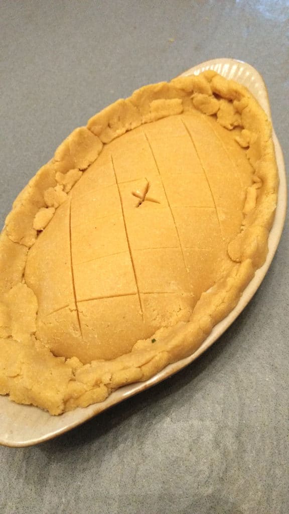 keto low carb chicken & mushroom pie