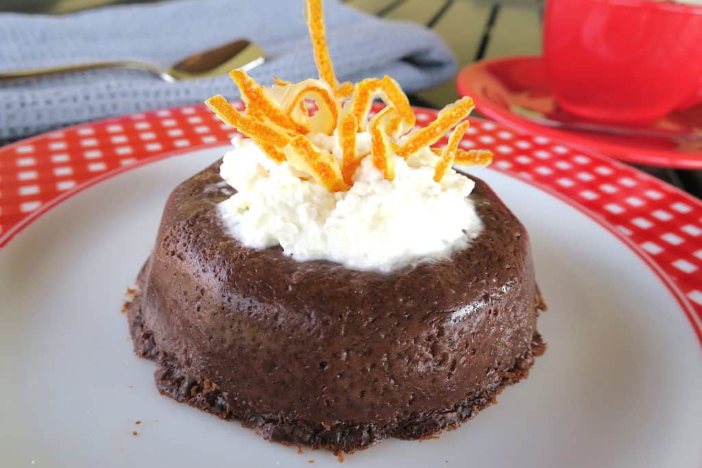 sugar free keto chocolate orange baked custard