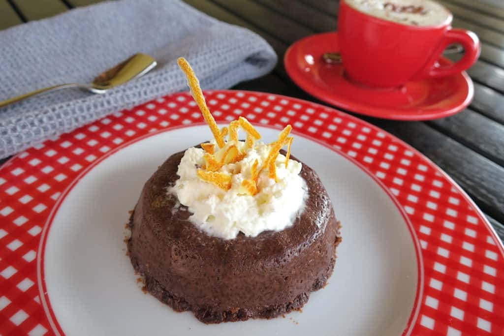 sugar free keto chocolate orange baked custard