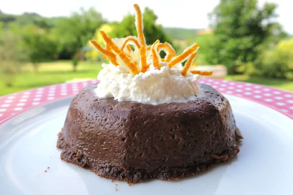 sugar free keto chocolate orange baked custard