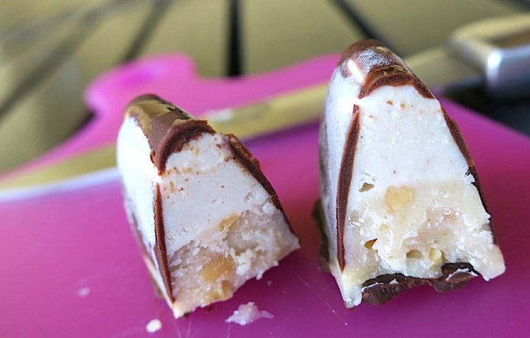 keto sugar free mini snicker ice cream bars