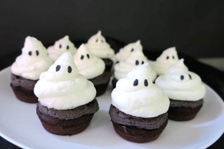keto sugar free halloween ghost cupcakes