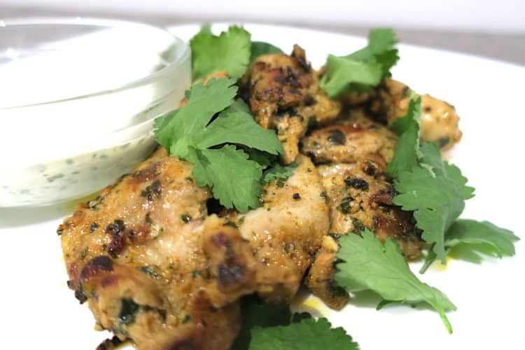 Keto Moroccan Chicken with Coriander Dip