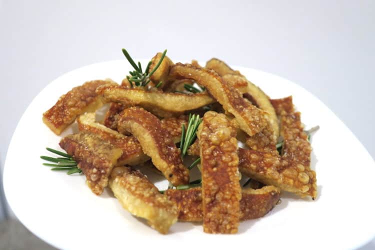 Easiest Keto Snack of Crispy Pork Crackling Strips