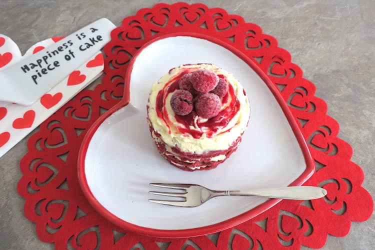 sugar free keto red velvet waffle cake