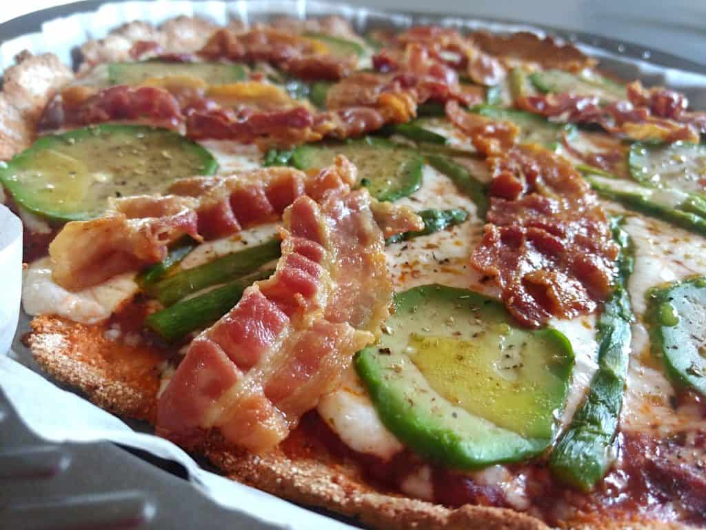 Bacon Avocado & Asparagus Keto High Fibre Pizza