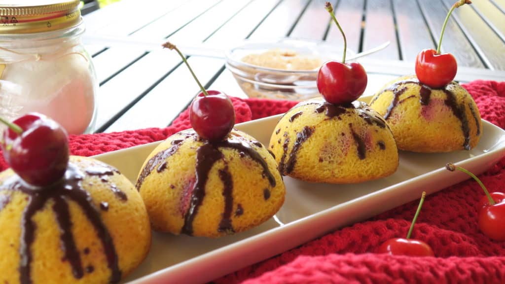 Keto Sugar Free Vanilla Cherry Cake Bombs