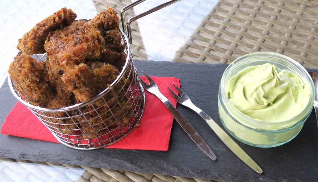 Crunchy Cricket Chicken Nuggets & Avocado Mayo