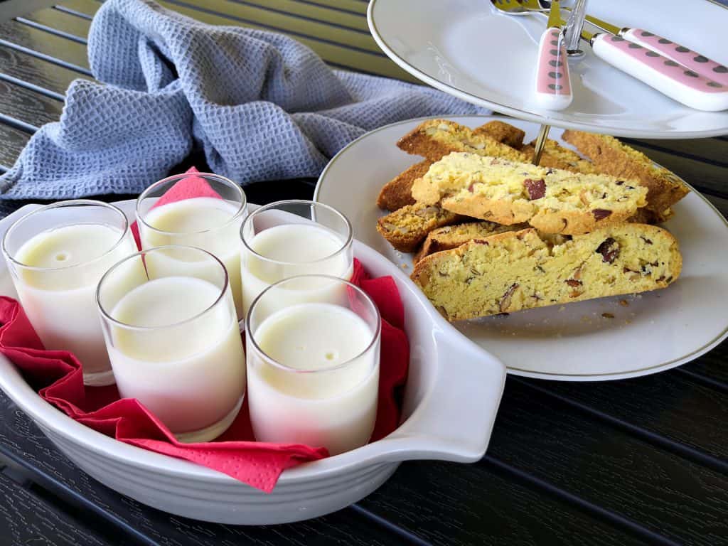 Keto Lemon Posset with Italian Cantucci Biscotti