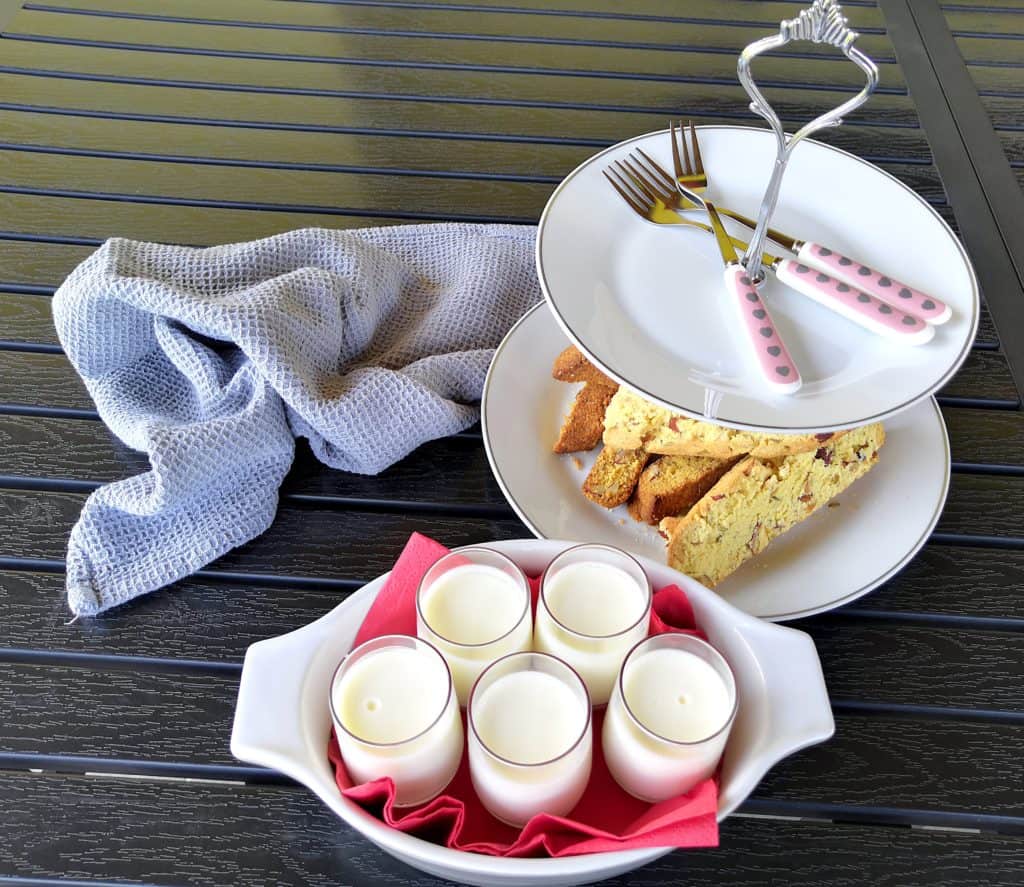 Keto Lemon Posset with Italian Cantucci Biscotti