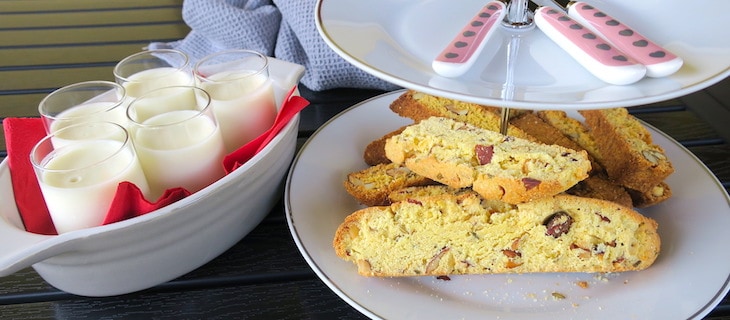 Keto Lemon Posset with Italian Cantucci Biscotti