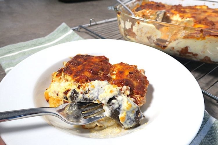 Low Carb Greek Moussaka with Lamb Ragù