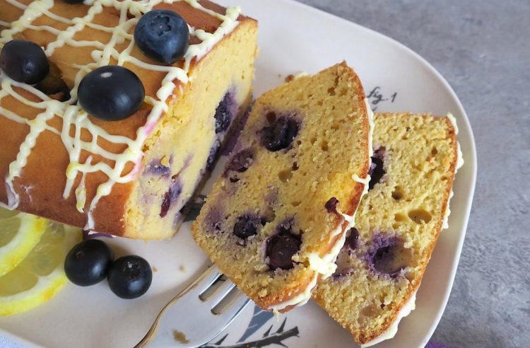 Keto Sugar Free Lemon & Blueberry Madeira Cake