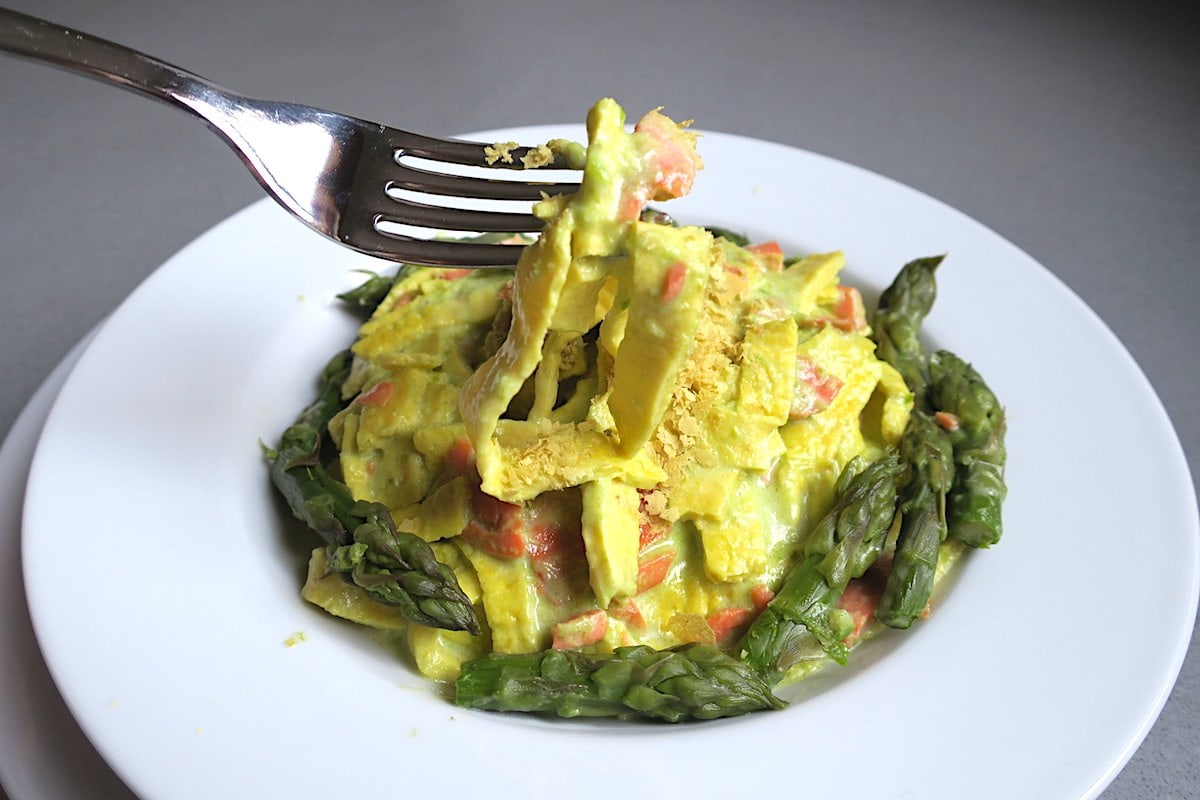 Wild Salmon & Asparagus Keto Tagliatelle