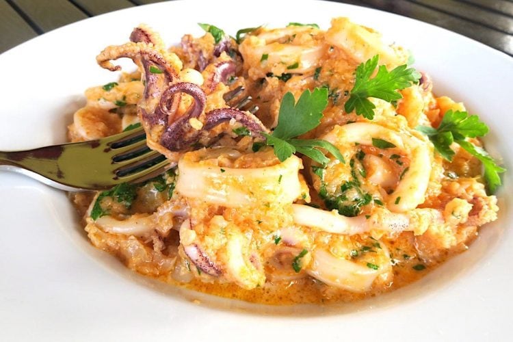 Low Carb Calamari & Prosecco Risotto