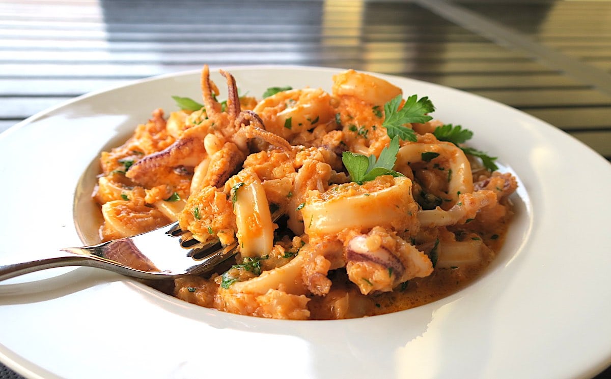 Low Carb Calamari & Prosecco Risotto