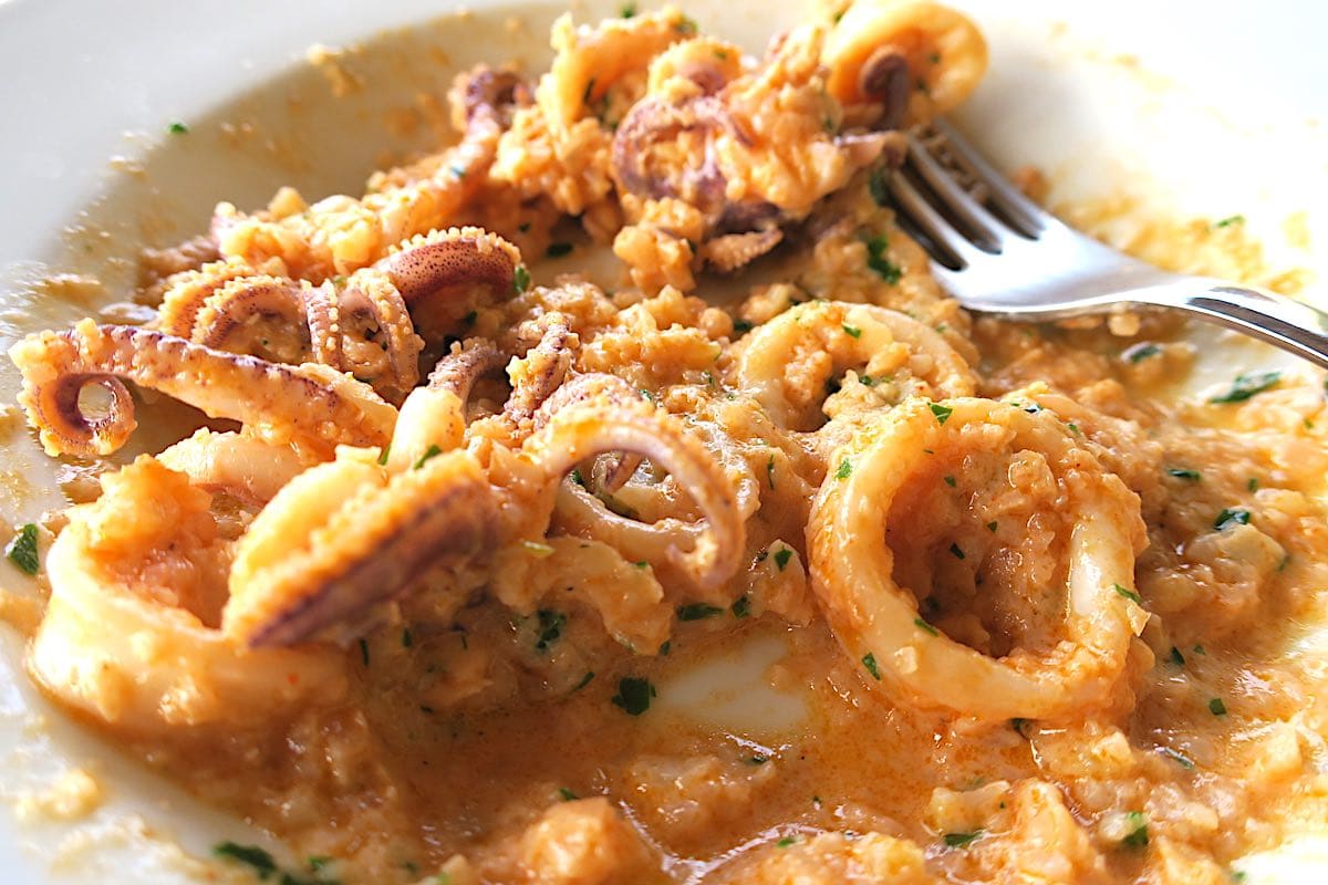 Low Carb Calamari & Prosecco Risotto
