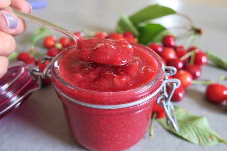 Sugar Free Cherry Jam with Kuzu