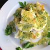 Monkfish Tail Steaks with Parsley Beurre Blanc