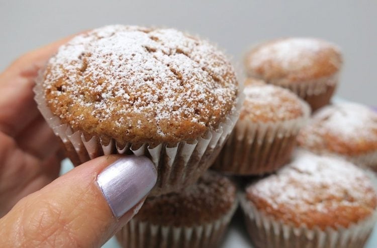 Low Carb Nashi Pear, Almond & Cinnamon Muffins