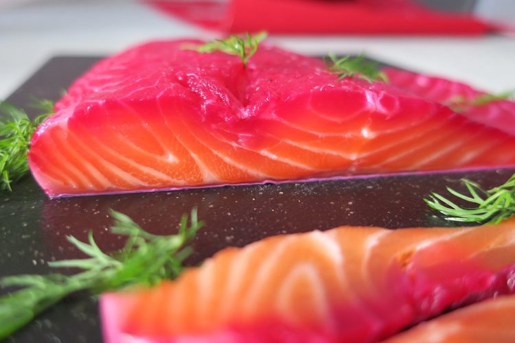 Low Carb Beetroot & Gin Salmon Gravadlax