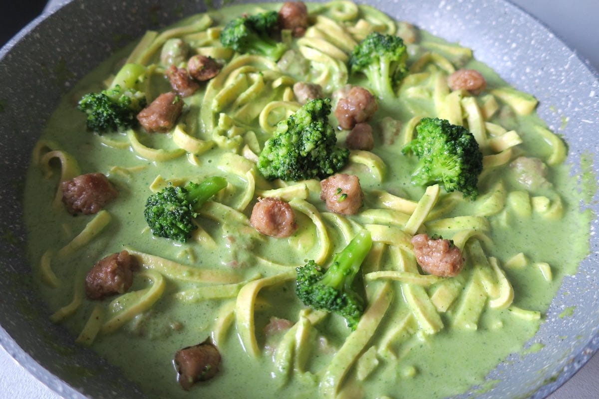 Low Carb Pasta with Sausage & Broccoli