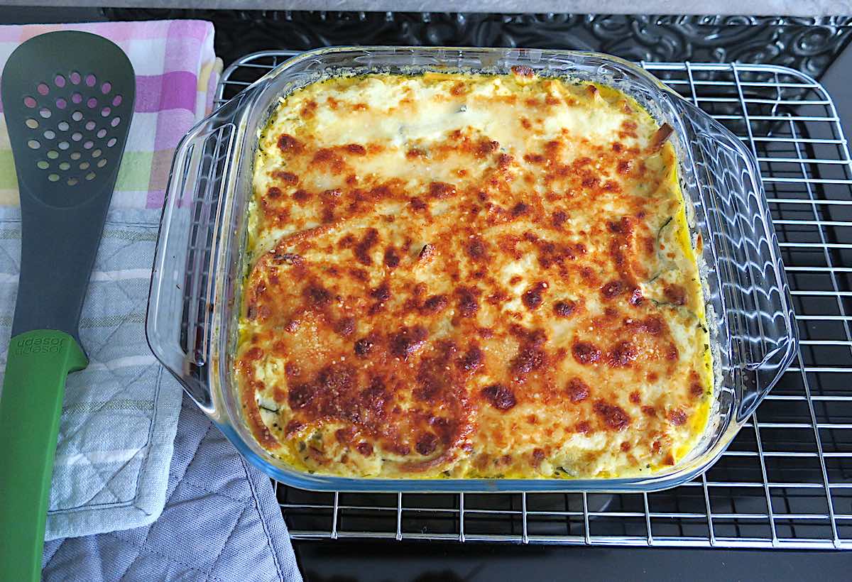 Vegetarian Keto Zucchini Pasta Bake