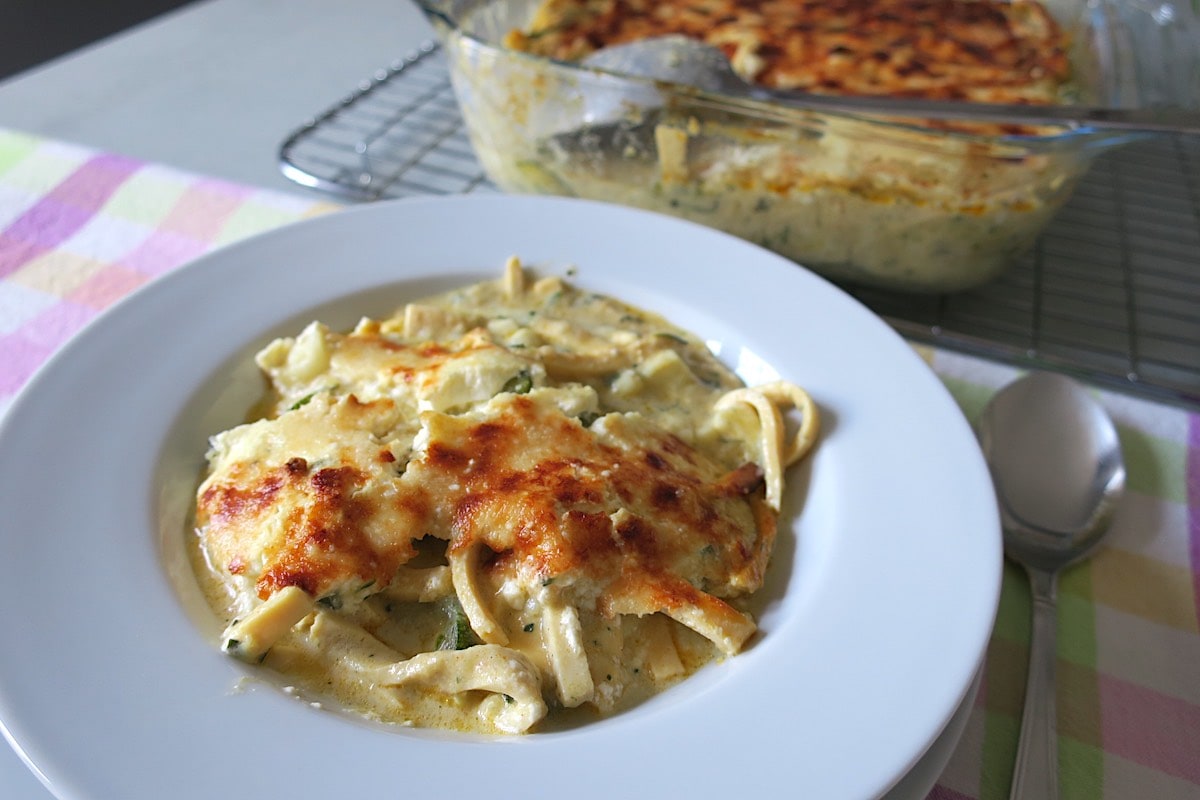 Vegetarian Keto Zucchini Pasta Bake