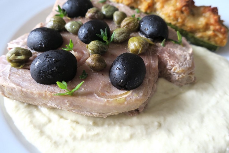 Keto Fish Steak with Genoise Zucchini and Fennel Purée