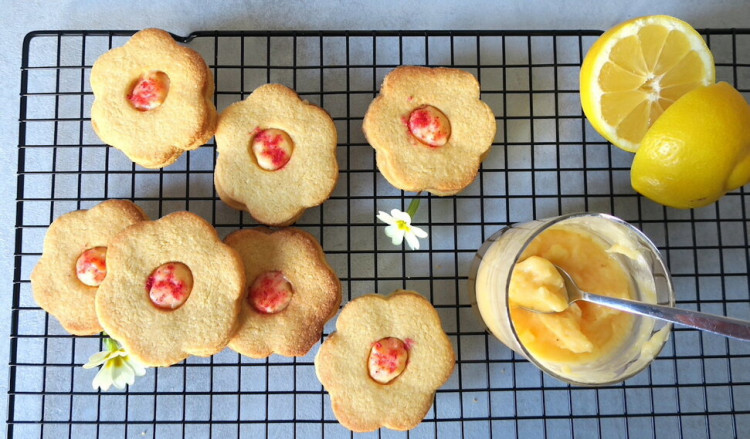 Keto Lemon Curd Lupin Sandwich Biscuits