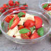 Strawberry, Tomato, Mozzarella and Basil Salad
