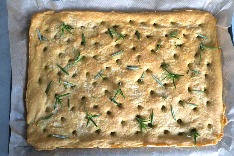 Keto Genoese Focaccia Bread No Gluten, No Yeast