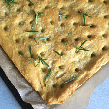 Keto Genoese Focaccia Bread No Gluten, No Yeast