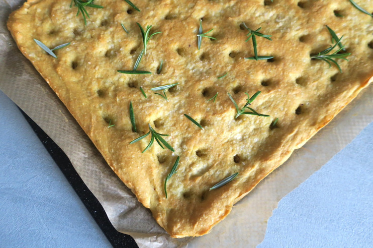 Keto Genoese Focaccia Bread No Gluten, No Yeast