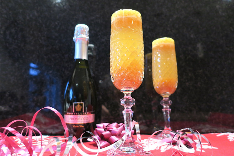 Low Carb Spiced Pear Bellini Cocktail